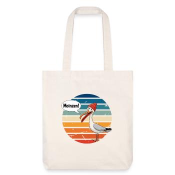 Hambourg Moin Moinzen Seagull Côte de la mer du Nord Vacances Fun - Tote bag épais recyclé Stanley/Stella - blanc cassé - Devant
