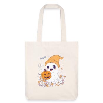 Halloween Geist Geschenk Frauen Männer Kinder Deko - Stanley/Stella recycelter Heavyweight Stoffbeutel - Naturweiß - Vorne