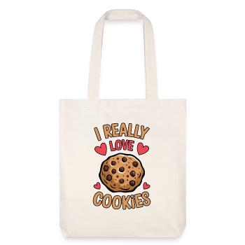 Cookies Disant Biscuits au Chocolat Cadeau de Cookie Drôle - Tote bag épais recyclé Stanley/Stella - blanc cassé - Devant