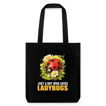 Ladybug Marienkäfer - Stanley/Stella Heavyweight Recycled Tote Bag - black - Front