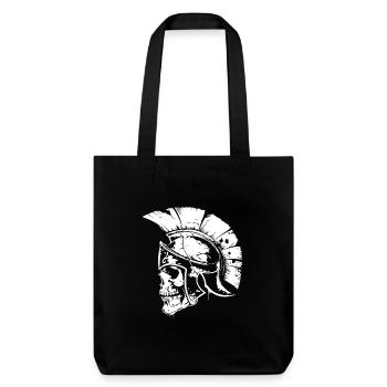 Spartaner Skull Gladiator - Stanley/Stella recycelter Heavyweight Stoffbeutel - Schwarz - Vorne
