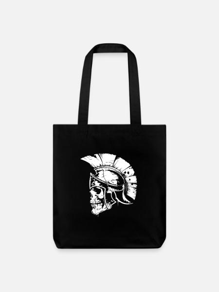 Spartaner Skull Gladiator - Stanley/Stella recycelter Heavyweight Stoffbeutel - Schwarz