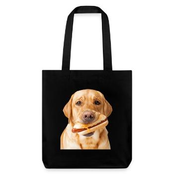 Labrador Retriever - Stanley/Stella recycelter Heavyweight Stoffbeutel - Schwarz - Vorne