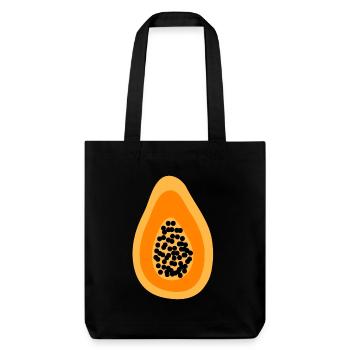 Papaya Verkleidung Obst Kostüm Melone Frucht - Stanley/Stella recycelter Heavyweight Stoffbeutel - Schwarz - Vorne