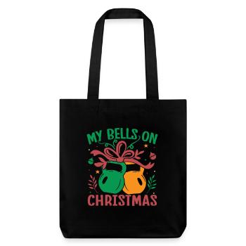 Fanatiques de fitness Mes cloches à Noël - Tote bag épais recyclé Stanley/Stella - noir - Devant
