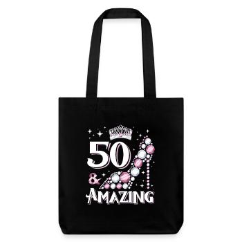 Stilvolles Schuh-Design zum 50. Geburtstag Frauen - Stanley/Stella recycelter Heavyweight Stoffbeutel - Schwarz - Vorne