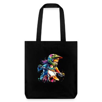 Motocross Femmes Filles Fille - Tote bag épais recyclé Stanley/Stella - noir - Devant