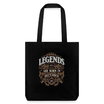 1973 Décembre Naissance Année de naissance - Tote bag épais recyclé Stanley/Stella - noir - Devant
