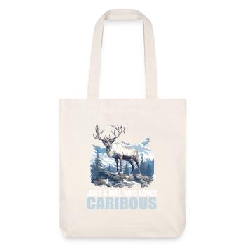 Caribou Karibus Karibu - Stanley/Stella recycelter Heavyweight Stoffbeutel - Naturweiß - Vorne