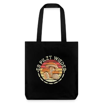 Chasse aux champignons : les cueilleurs de champignons à nouveau - Tote bag épais recyclé Stanley/Stella - noir - Devant