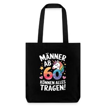 60. Geburtstag Mann 60 Jahre Deko Lustig Geschenk - Stanley/Stella recycelter Heavyweight Stoffbeutel - Schwarz - Vorne