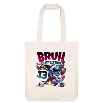 Astronaut 13th Birthday Space - Stanley/Stella Heavyweight Recycled Tote Bag - natural white - Front