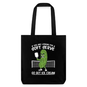 Pickleball Saying Funny Pickleball Gift - Stanley/Stella Heavyweight Recycled Tote Bag - black - Front