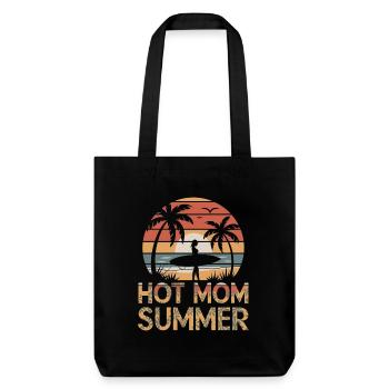 Hot Mom Sommer - Surfen - Stanley/Stella recycelter Heavyweight Stoffbeutel - Schwarz - Vorne