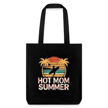 Hot Mom Sommer - Surfen - Stanley/Stella recycelter Heavyweight Stoffbeutel - Schwarz - Vorne