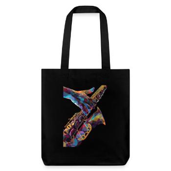 Saxophone - Tote bag épais recyclé Stanley/Stella - noir - Devant
