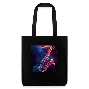 Saxophone - Tote bag épais recyclé Stanley/Stella - noir - Devant