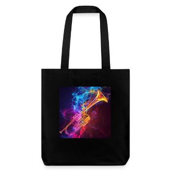 Trompete - Stanley/Stella recycelter Heavyweight Stoffbeutel - Schwarz - Vorne