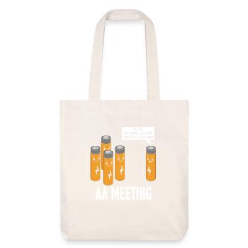 AA réunion drôle batterie dessin animé conception - Tote bag épais recyclé Stanley/Stella - blanc cassé - Devant
