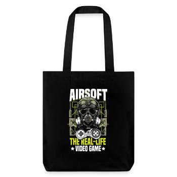Airsoft Fields BB Guns Ich mag Airsoft - Stanley/Stella recycelter Heavyweight Stoffbeutel - Schwarz - Vorne