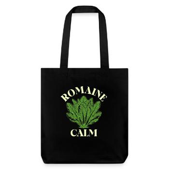 Romaine Calm Salat Humor Design - Stanley/Stella recycelter Heavyweight Stoffbeutel - Schwarz - Vorne