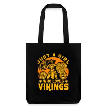 Juste une fille qui aime les Vikings - Tote bag épais recyclé Stanley/Stella - noir - Devant