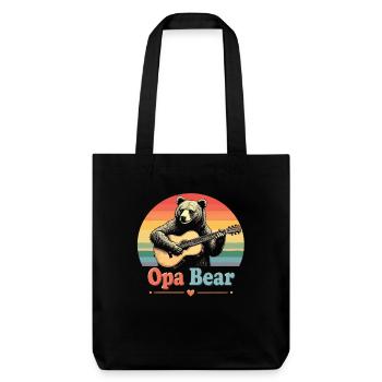 Grandpa Bear Grandpa Bear Grandpa Birthday Bear Fans Bear - Stanley/Stella Heavyweight Recycled Tote Bag - black - Front