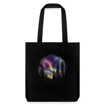 Mystical Northern Lights in the Forest: Dreamlike Skies - Stanley/Stella Heavyweight Recycled Tote Bag - black - Front