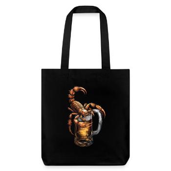 Scorpion Bier - Stanley/Stella recycelter Heavyweight Stoffbeutel - Schwarz - Vorne