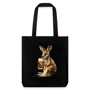 Wallaby Bier - Stanley/Stella recycelter Heavyweight Stoffbeutel - Schwarz - Vorne