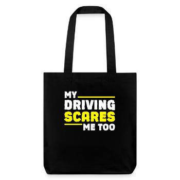 Mon style de conduite me fait aussi peur – plus drôle - Tote bag épais recyclé Stanley/Stella - noir - Devant