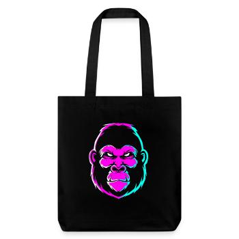 Gorilla - Stanley/Stella recycelter Heavyweight Stoffbeutel - Schwarz - Vorne