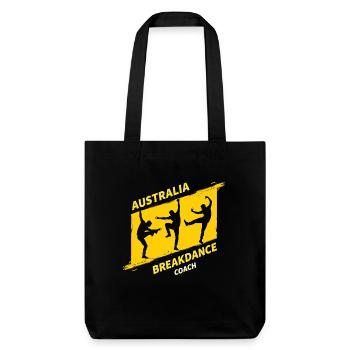 Breakdance Coach Motiv – Tänzer Outfit mit Stil - Stanley/Stella recycelter Heavyweight Stoffbeutel - Schwarz - Vorne