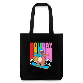 Snowboard Snowboard Vacances snowboard Snowboarders - Tote bag épais recyclé Stanley/Stella - noir - Devant