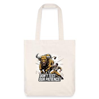 A BULL TOTALLY WRECKING A MATADOR - Stanley/Stella Heavyweight Recycled Tote Bag - natural white - Front