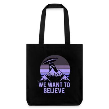 UFO-Bigfoot Nessie Einhorn - Stanley/Stella recycelter Heavyweight Stoffbeutel - Schwarz - Vorne