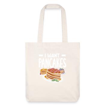 Je veux des crêpes pour les amateurs de petit-déjeuner - Tote bag épais recyclé Stanley/Stella - blanc cassé - Devant