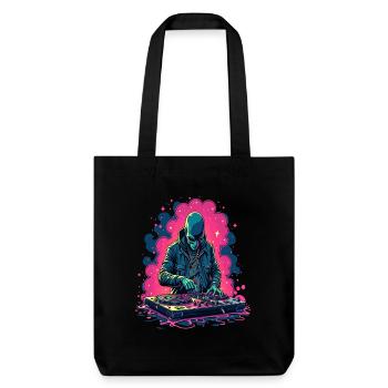 Alien Extraterrestre DJ Musique - Tote bag épais recyclé Stanley/Stella - noir - Devant