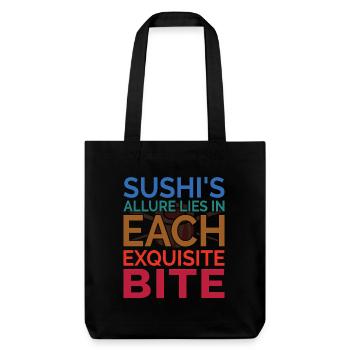 Sushi Japan Essen Sushi-Mahlzeit - Stanley/Stella recycelter Heavyweight Stoffbeutel - Schwarz - Vorne