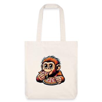 Neanderthal pizza - Stanley/Stella Heavyweight Recycled Tote Bag - natural white - Front