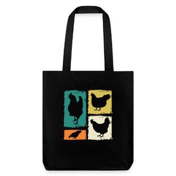 Poules Poule - Tote bag épais recyclé Stanley/Stella - noir - Devant