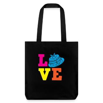 Les crêpes aiment le petit-déjeuner, un pur plaisir - Tote bag épais recyclé Stanley/Stella - noir - Devant