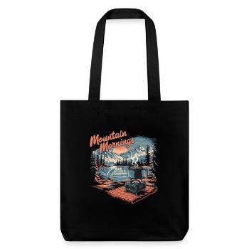 Matinée à la montagne, pique-au bord du lac avec - Tote bag épais recyclé Stanley/Stella - noir - Devant
