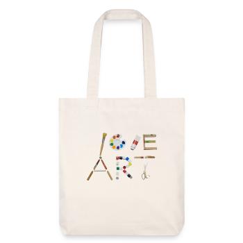 I Love Art Creative Tool Motif - Stanley/Stella Heavyweight Recycled Tote Bag - natural white - Front
