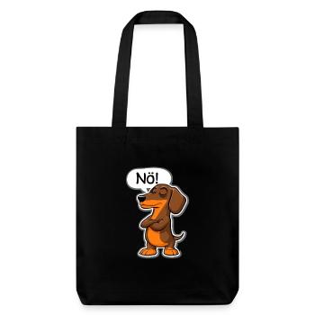 Teckel Nope – Expression charmante pour teckel - Tote bag épais recyclé Stanley/Stella - noir - Devant