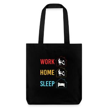 Remote Homeoffice - Stanley/Stella recycelter Heavyweight Stoffbeutel - Schwarz - Vorne