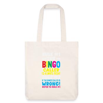 Bingo Ansager Hat Immer Recht Design - Stanley/Stella recycelter Heavyweight Stoffbeutel - Naturweiß - Vorne