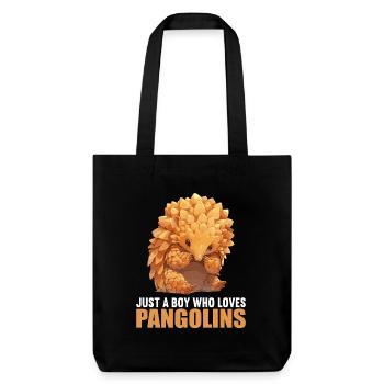 Schuppentiere Pangolin Schuppentier - Stanley/Stella recycelter Heavyweight Stoffbeutel - Schwarz - Vorne