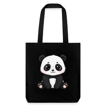 Animal Cartoon Panda - Stanley/Stella Heavyweight Recycled Tote Bag - black - Front
