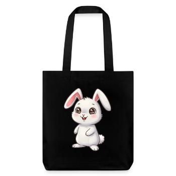 Animal Dessin Animé Lapin - Tote bag épais recyclé Stanley/Stella - noir - Devant